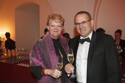 Pedro Ballesteros MW with Lynne Sherriff MW, former Chairman of the Institute of Masters of Wine, at the 60th Anniversary Dinner in September 2013