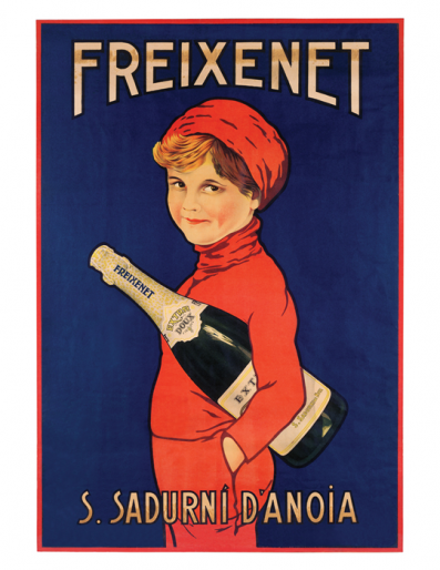 Typical Freixenet poster from a few decades ago