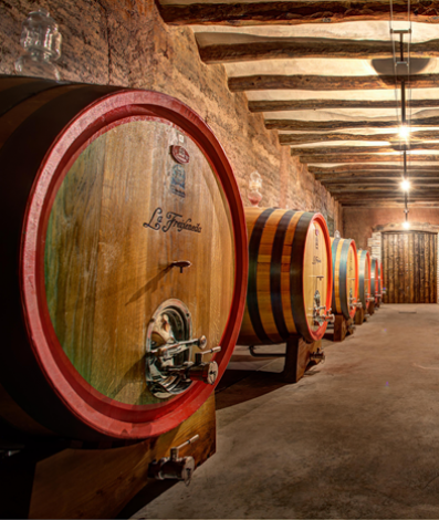 Interior view of the La Freixeneda cellar