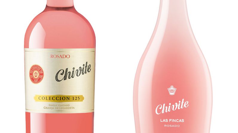 Dos vinos de Chivite, los mejores rosados de España. 