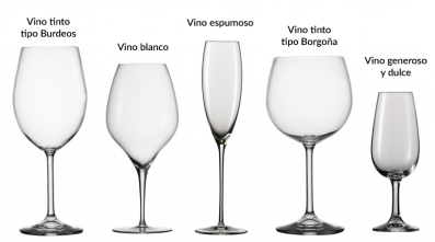 Principales tipos de copa de vino