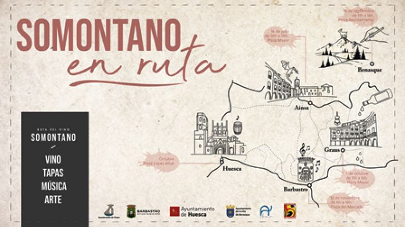 La Ruta del Vino Somontano lanza “Somontano en Ruta”, un tour que recorrerá cinco municipios de la provincia de Huesca.