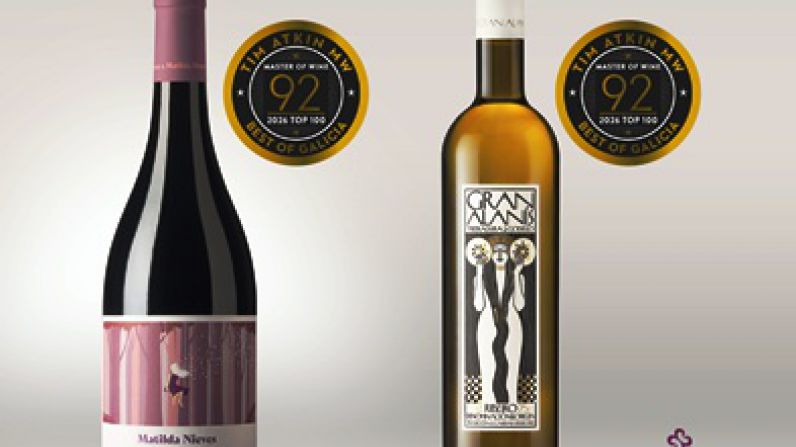 92 puntos Tim Atkin para Matilda Nieves y Gran Alan&iacute;s en el especial de vinos de Galicia 2026.