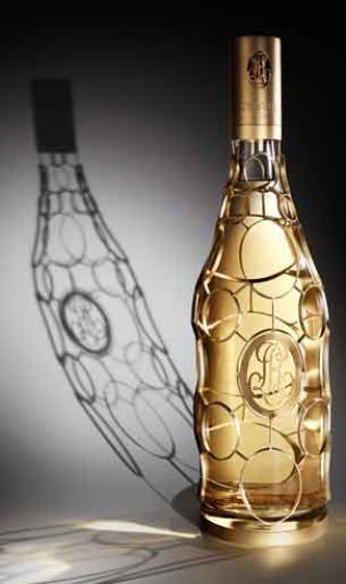 Botella de champán de Louis Roederer, con diseño de Philippe Di Meo