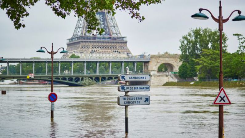 Bodegas en riego de inundación debido a la gran cantidad de agua caída en París
